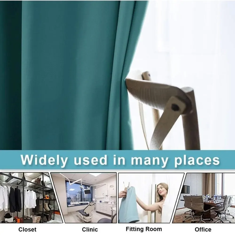Blackout Curtains Vertical Blinds Energy Efficient Privacy Drapes Teal 70x84